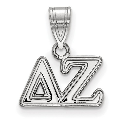 Delta Zeta Sorority Medium Pendant in Sterling Silver 1.82 gr