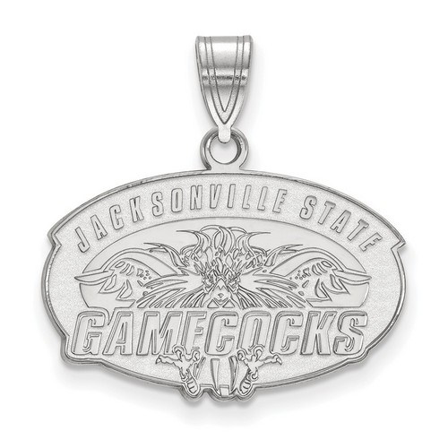 Jacksonville State University Gamecocks Medium Sterling Silver Pendant 3.03 gr