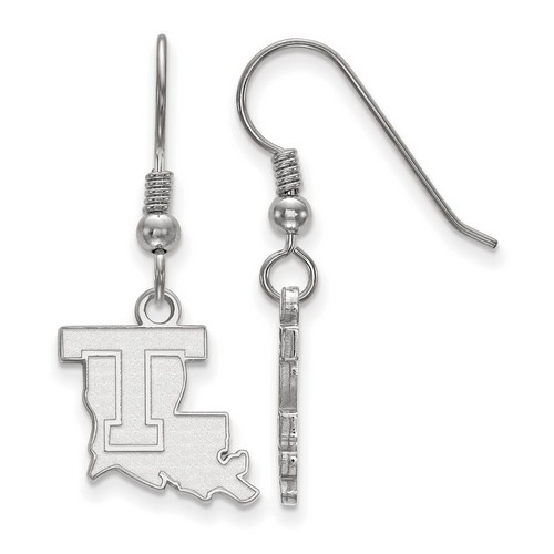 Louisiana State University LSU Tigers Small Sterling Silver Dangle Earrings