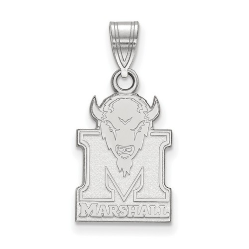 Marshall University Thundering Herd Medium Pendant in Sterling Silver 1.76 gr