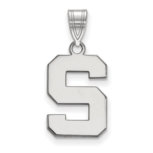 Michigan State University Spartans Medium Sterling Silver Pendant 1.74 gr