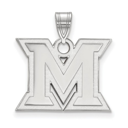 Miami University RedHawks Medium Pendant in Sterling Silver 2.80 gr