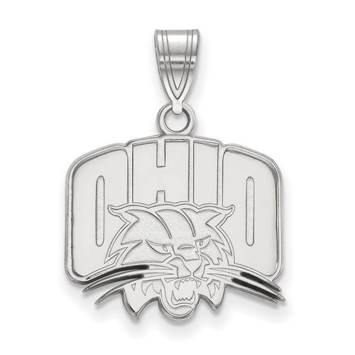 Ohio University Bobcats Medium Pendant in Sterling Silver 2.74 gr