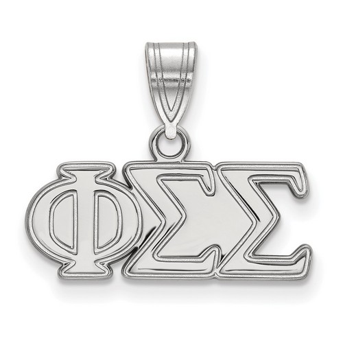 Phi Sigma Sigma Sorority Medium Pendant in Sterling Silver 1.82 gr