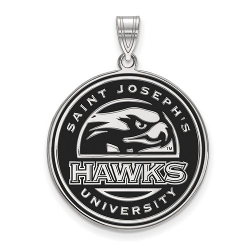 Saint Josephs University Hawks XL Pendant in Sterling Silver 5.14 gr