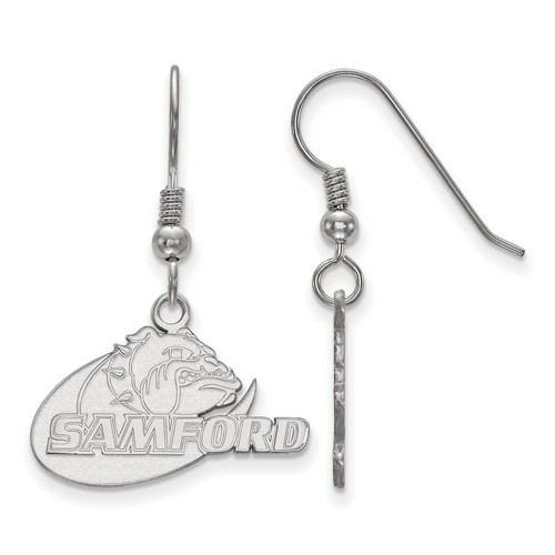 Samford University Bulldogs Small Dangle Earrings in Sterling Silver 3.05 gr