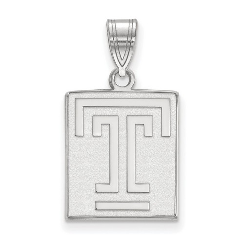 Temple University Owls Medium Pendant in Sterling Silver 2.27 gr