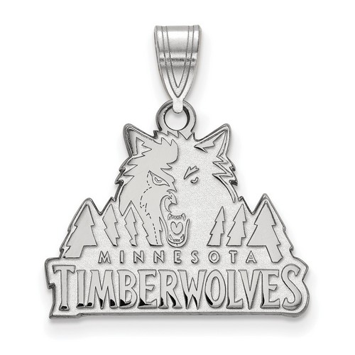 Minnesota Timberwolves Medium Pendant in Sterling Silver 2.39 gr