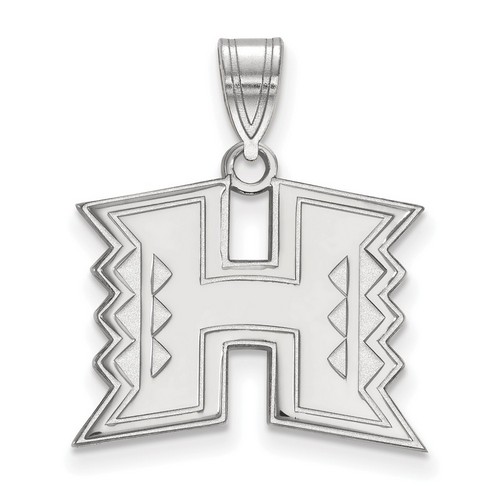 University of Hawaii Rainbow Warriors Medium Pendant in Sterling Silver 2.74 gr