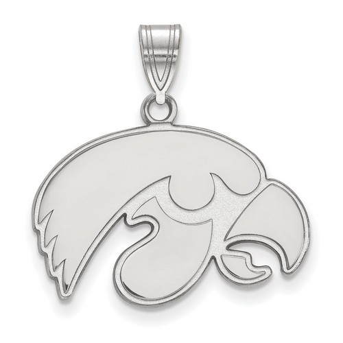 University of Iowa Hawkeyes Medium Pendant in Sterling Silver 2.57 gr