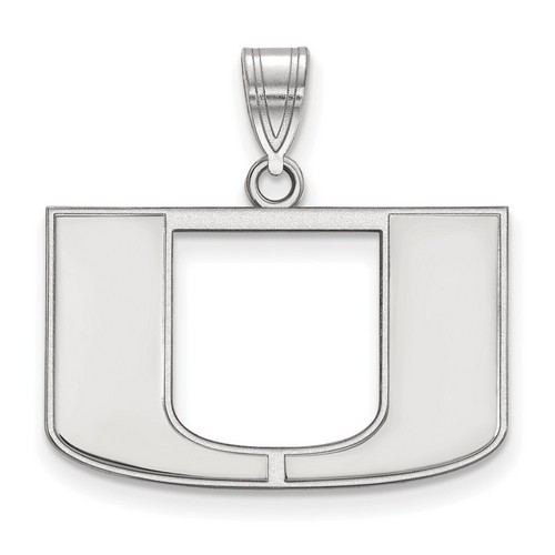 University of Miami Hurricanes Medium Pendant in Sterling Silver 2.88 gr