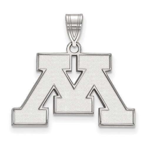 University of Minnesota Golden Gophers Medium Pendant in Sterling Silver 2.71 gr