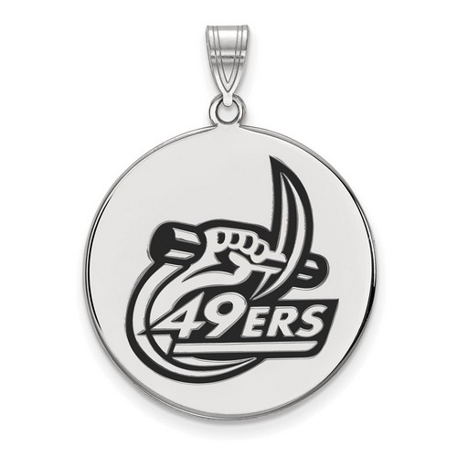 University of North Carolina at Charlotte 49ers XL Sterling Silver Disc Pendant