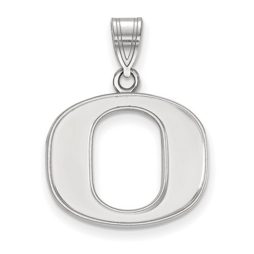 University of Oregon Ducks Medium Pendant in Sterling Silver 2.04 gr