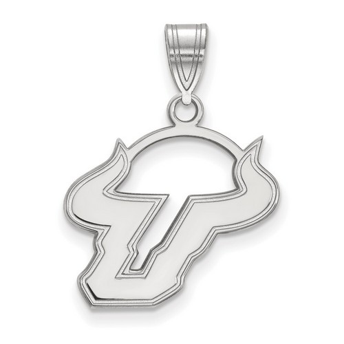 University of South Florida Bulls Medium Pendant in Sterling Silver 1.76 gr