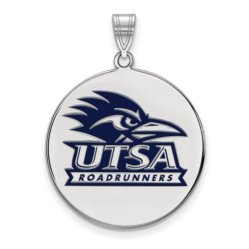 UT San Antonio Roadrunners XL Disc Pendant in Sterling Silver 5.54 gr