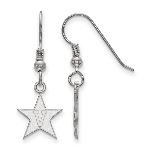 Vanderbilt University Commodores Small Dangle Earrings in Sterling Silver