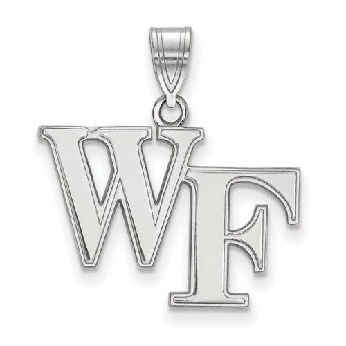 Wake Forest University Demon Deacons Medium Pendant in Sterling Silver 2.39 gr