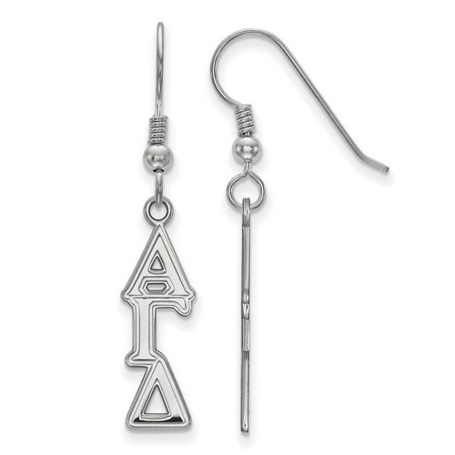 Alpha Gamma Delta Sorority Dangle Medium Earrings in Sterling Silver 1.87 gr