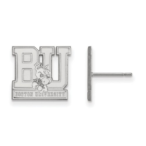 Boston University Terriers Small Post Earrings in Sterling Silver 2.44 gr