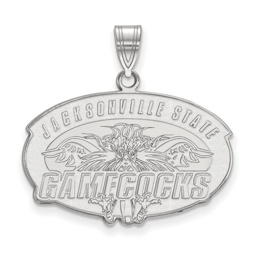 Jacksonville State University Gamecocks Large Pendant in Sterling Silver 4.31 gr