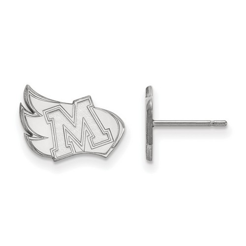 Meredith College Avenging Angels Small Post Earrings in Sterling Silver 1.50 gr