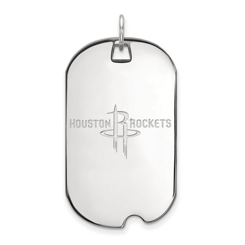 Houston Rockets Large Dog Tag in Sterling Silver 7.73 gr