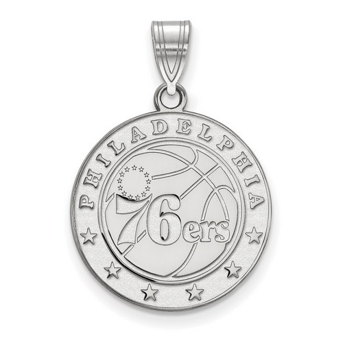 Philadelphia 76ers Large Pendant in Sterling Silver 3.14 gr