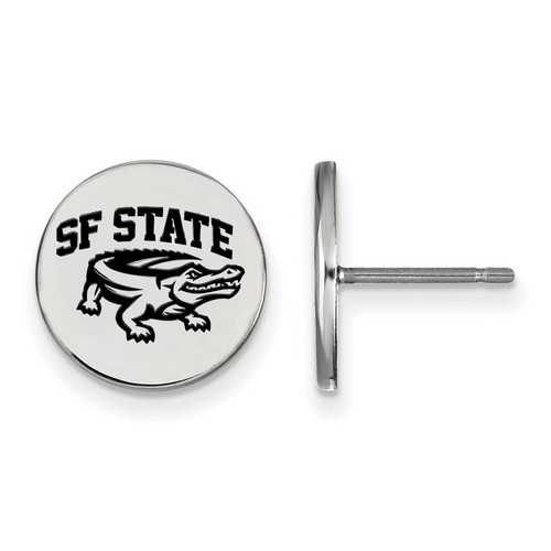 San Francisco State University Gators Small Sterling Silver Disc Earrings 1.98gr