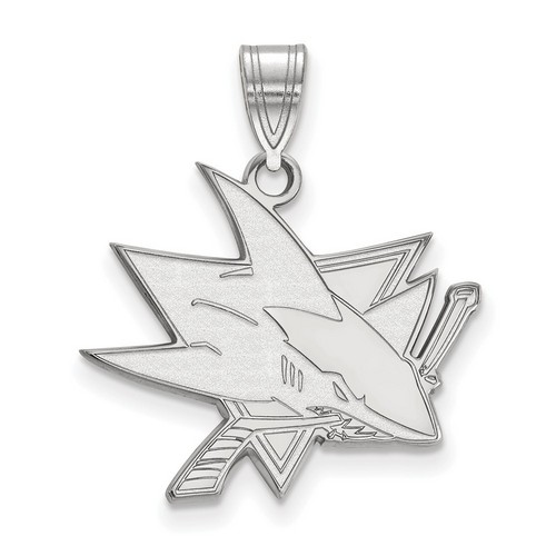 San Jose Sharks Large Pendant in Sterling Silver