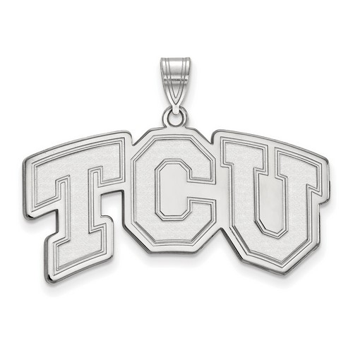 Texas Christian University TCU Horned Frogs Large Sterling Silver Pendant 5.08gr