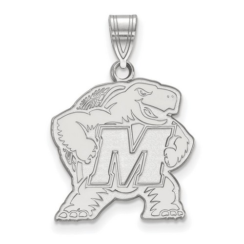 University of Maryland Terrapins Large Pendant in Sterling Silver 2.93 gr