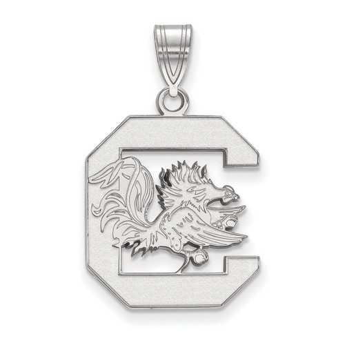 University of South Carolina Gamecocks Large Pendant in Sterling Silver 2.46 gr