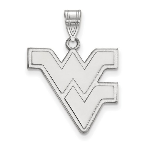 West Virginia University Mountaineers Large Pendant in Sterling Silver 2.23 gr