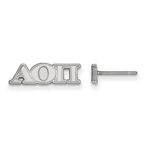 Alpha Omicron Pi Sorority XS Post Earrings in Sterling Silver 1.03 gr