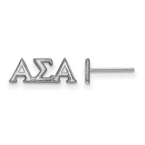 Alpha Sigma Alpha Sorority XS Post Earrings in Sterling Silver 1.03 gr