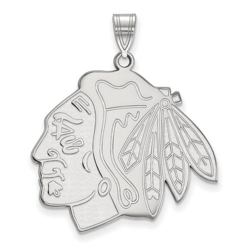 Chicago Blackhawks XL Pendant in Sterling Silver 5.12 gr