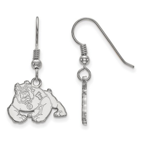 CalState Fresno Bulldogs Small Dangle Earrings in Sterling Silver 2.38 gr