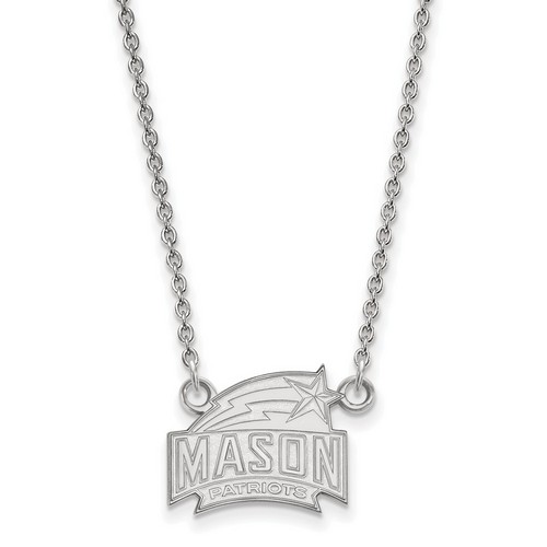 George Mason University Patriots Small Sterling Silver Pendant Necklace 3.40 gr