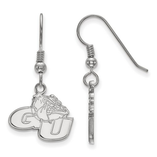 Gonzaga University Bulldogs Small Dangle Earrings in Sterling Silver 2.40 gr