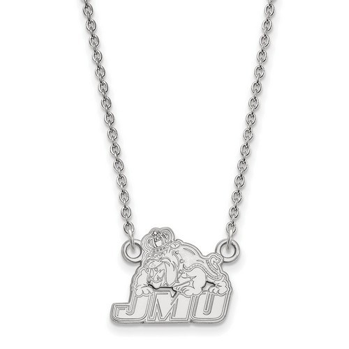 James Madison University Dukes Small Pendant Necklace in Sterling Silver 3.32 gr