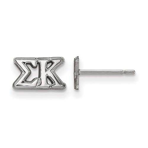 Sigma Kappa Sorority XS Post Earrings in Sterling Silver 1.03 gr