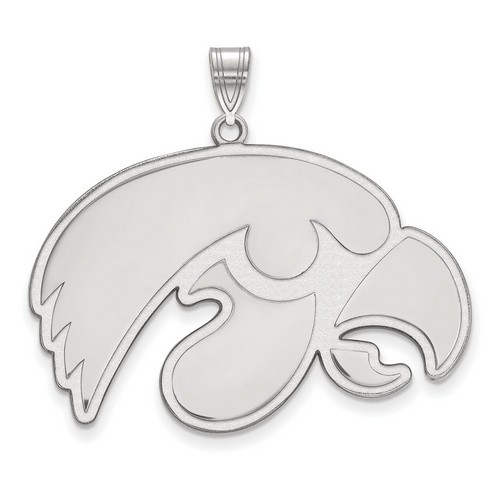 University of Iowa Hawkeyes XL Pendant in Sterling Silver 7.35 gr