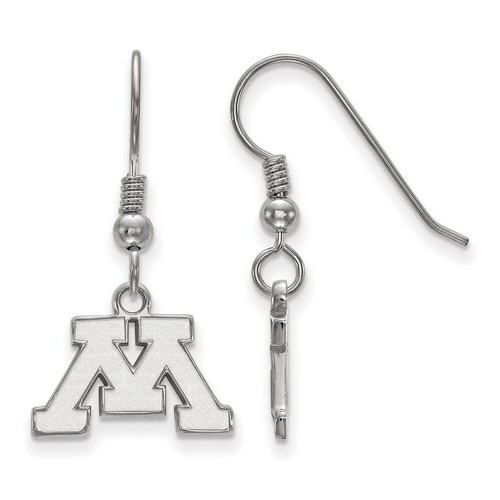 University of Minnesota Golden Gophers XS Sterling Silver Dangle Earrings 1.40gr