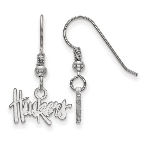 University of Nebraska Cornhuskers XS Dangle Earrings in Sterling Silver 1.25 gr
