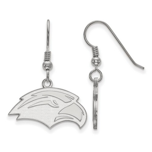 Southern Mississippi Golden Eagles Small Dangle Earrings in Sterling Silver