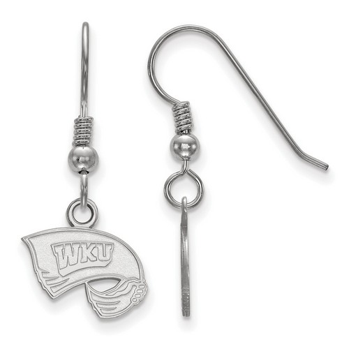 Western Kentucky University Hilltoppers XS Dangle Earrings in Sterling Silver