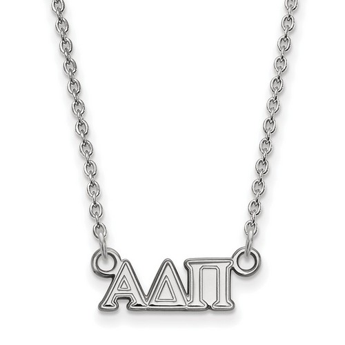 Alpha Delta Pi Sorority XS Pendant Necklace in Sterling Silver 2.54 gr