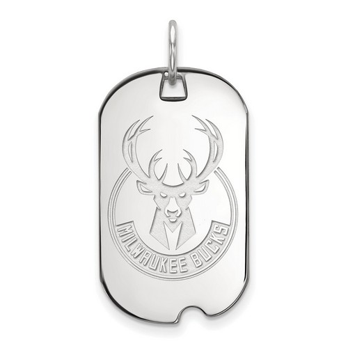 Milwaukee Bucks Small Dog Tag in Sterling Silver 4.19 gr