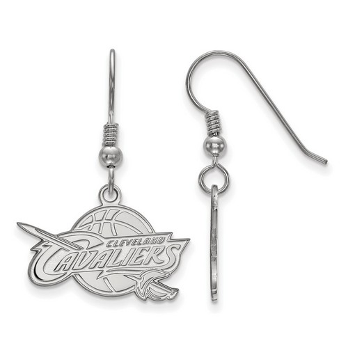 Cleveland Cavaliers Small Dangle Earrings in Sterling Silver 3.03 gr